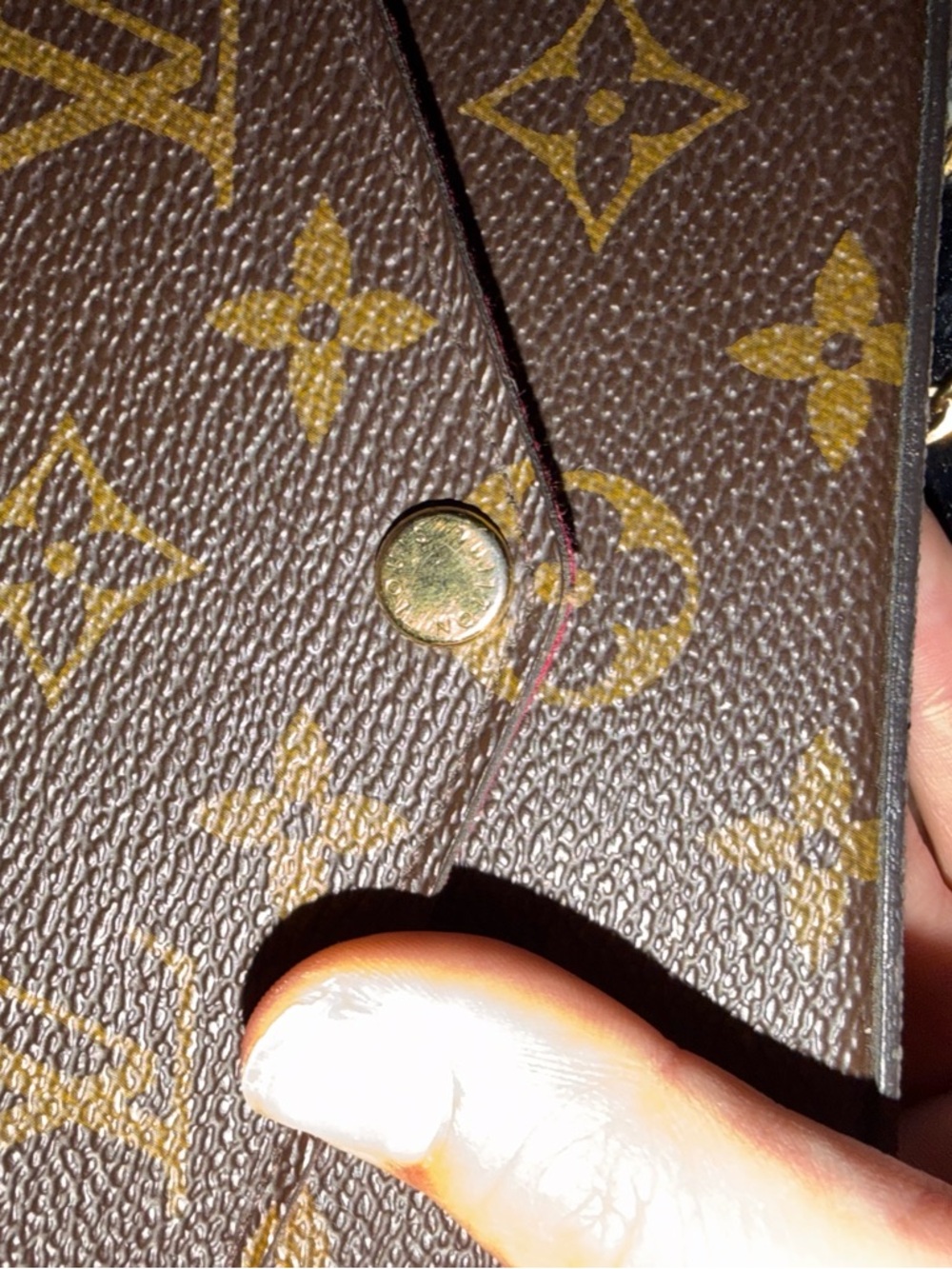 Louis Vuitton Brown Monogram Crossbody Wallet with Gold Chain - Picture 6 of 8